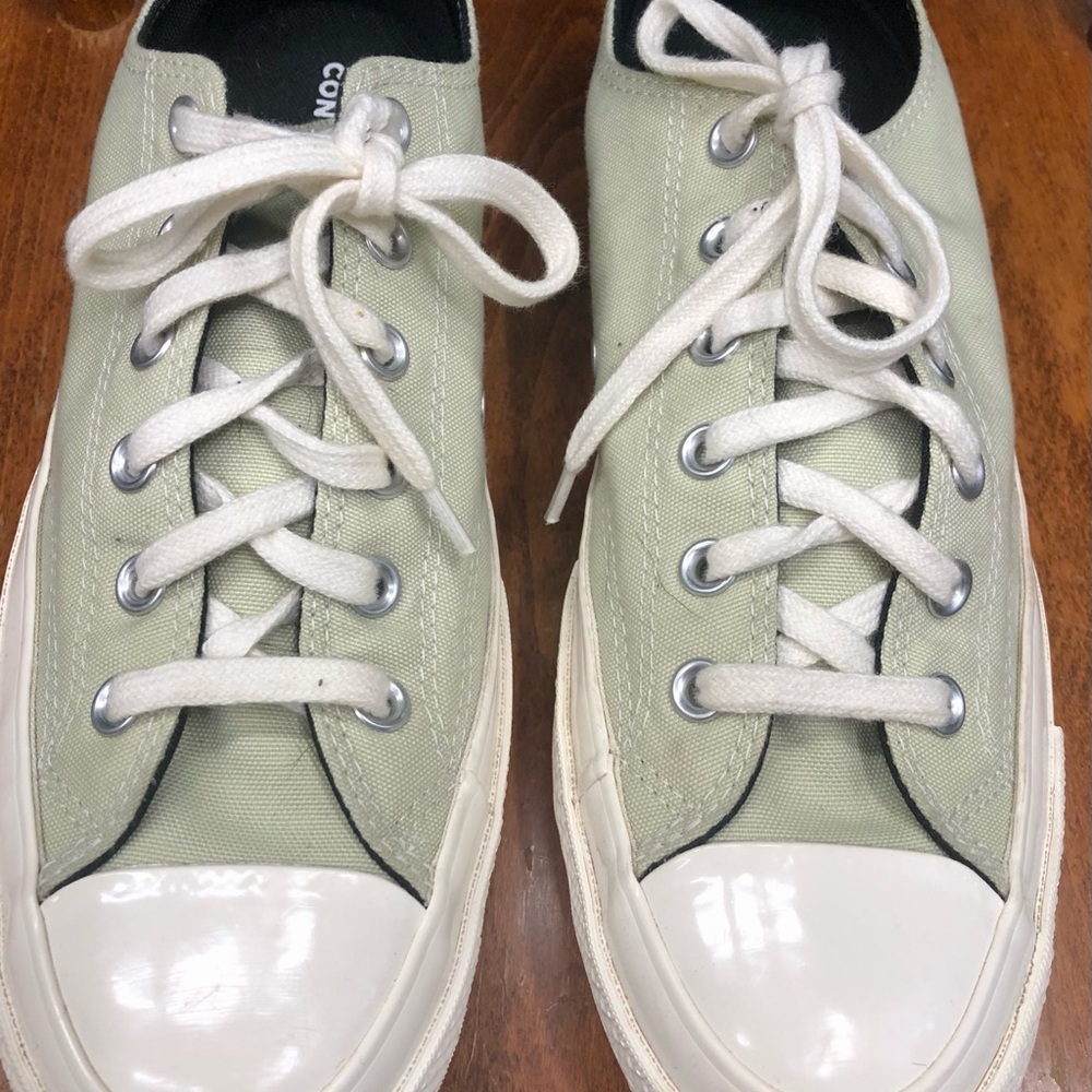 Classic Low-Top Canvas Sneakers in Light Sage